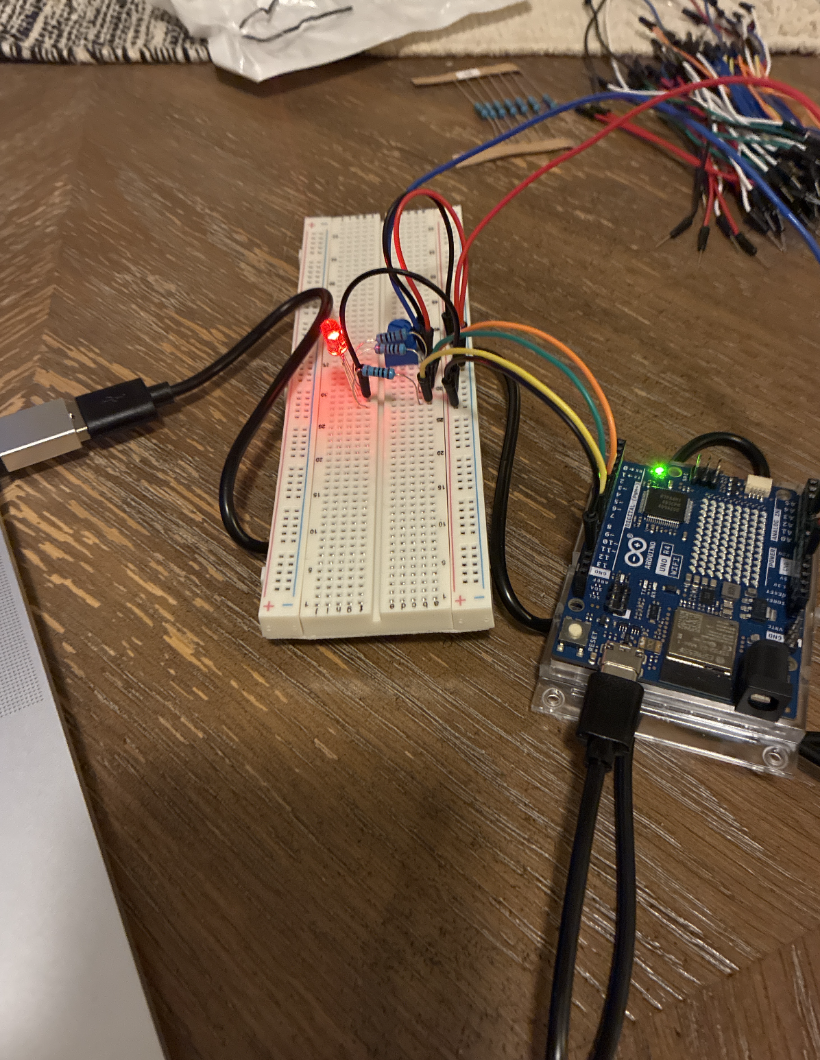 Additional image: powered-on RGB LED demonstrating active output